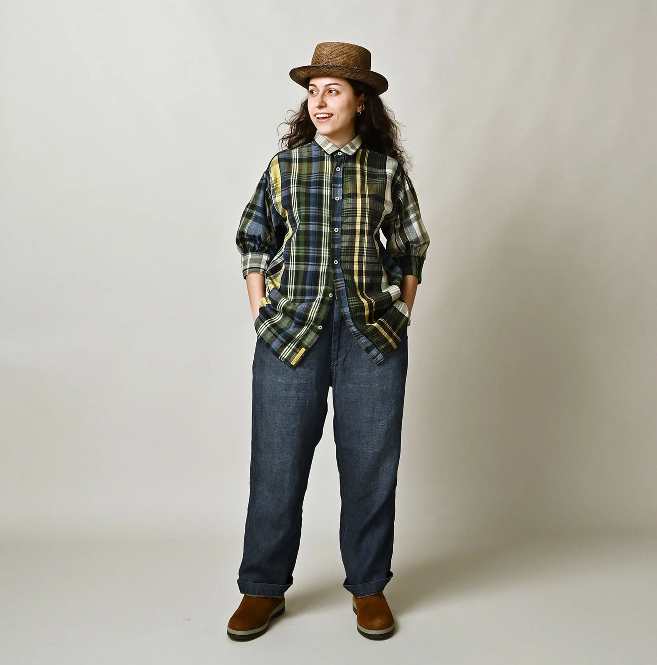 45R(フォーティファイブアール) |リネンデニムのイージーワークパンツ（重）