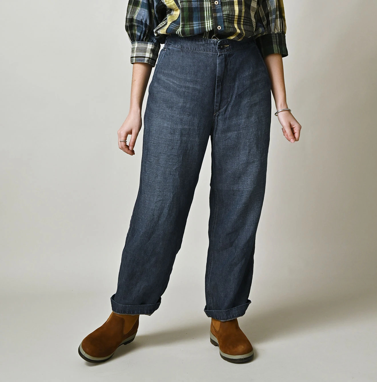 45R(フォーティファイブアール) |リネンデニムのイージーワークパンツ（重）