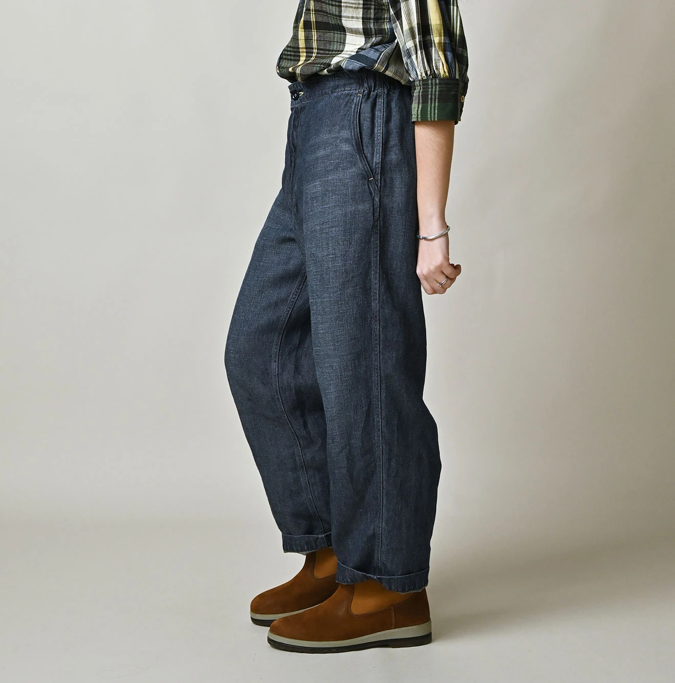 45R(フォーティファイブアール) |リネンデニムのイージーワークパンツ（重）