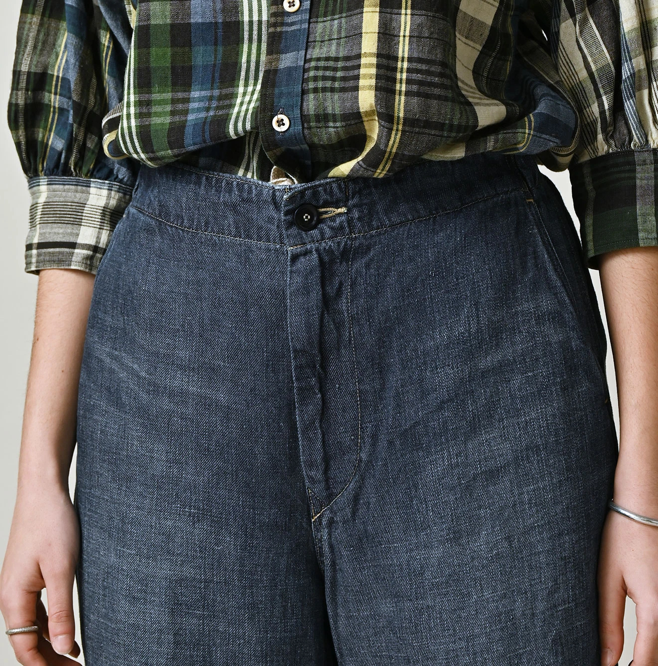 45R(フォーティファイブアール) |リネンデニムのイージーワークパンツ（重）