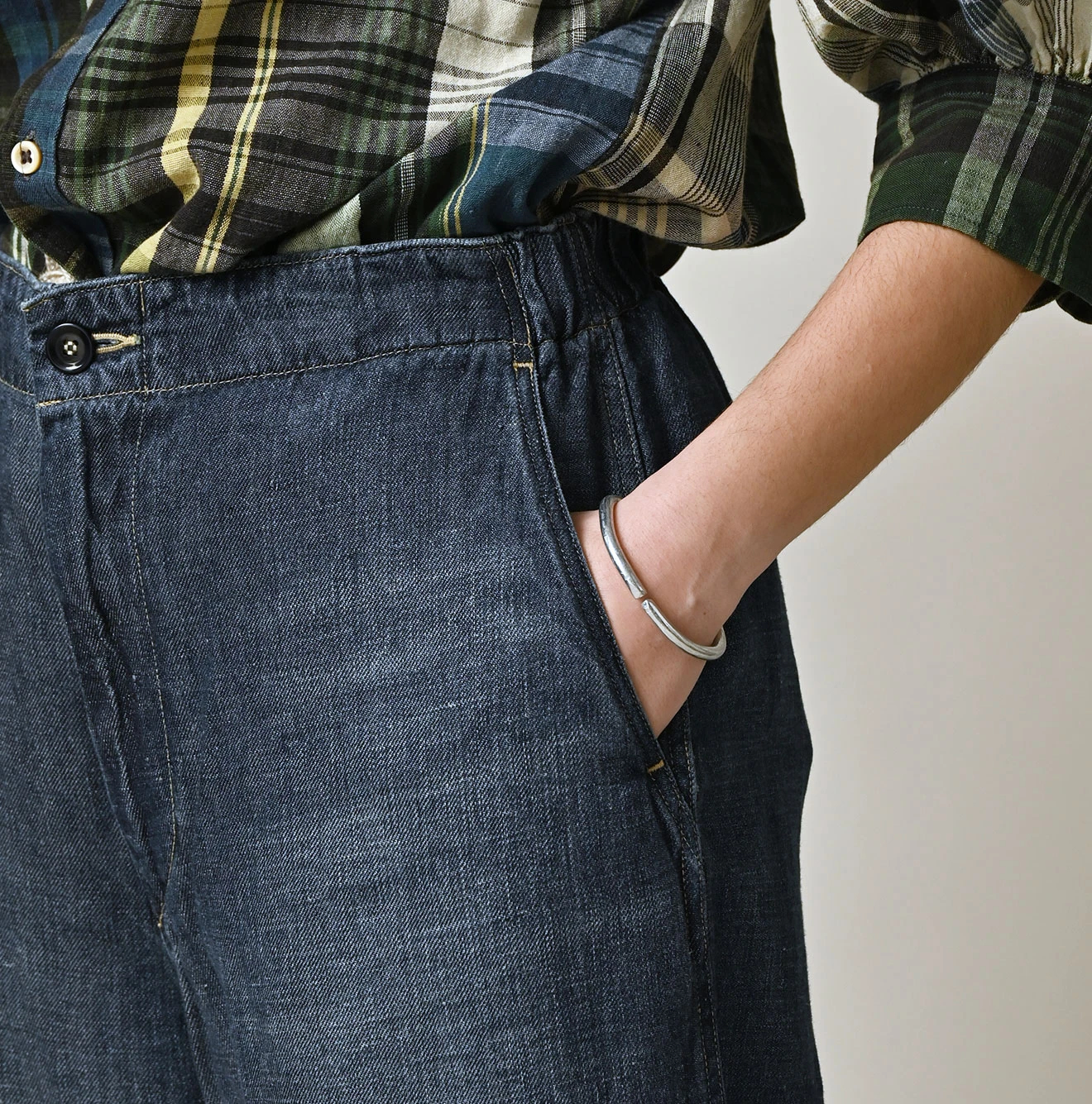 45R(フォーティファイブアール) |リネンデニムのイージーワークパンツ（重）