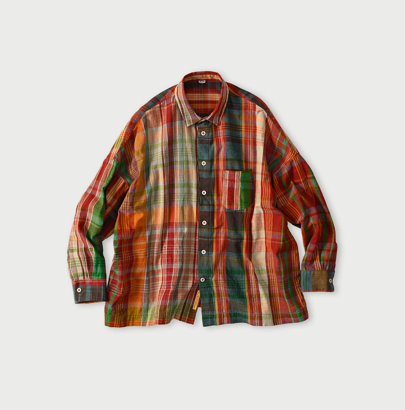 45R(フォーティファイブアール) |インド草木染マドラスの908馬シャツ