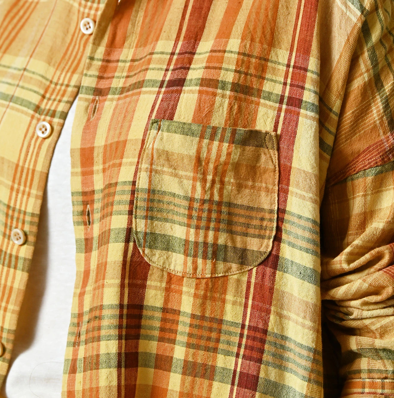 45R フロートウォッシュの馬Tシャツ ウール チェック ニット 45rpm 45R フロートウォッシュの馬Tシャツ ウール チェック ニット 45rpm