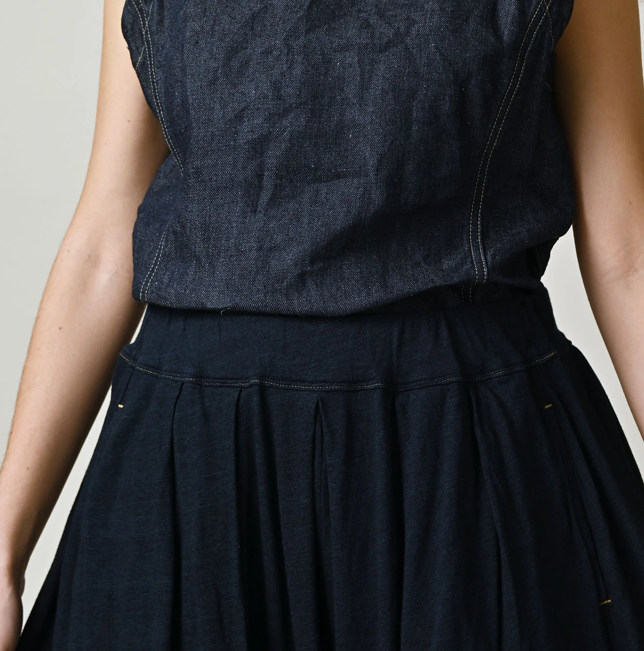 45R(フォーティファイブアール) |ガーゼ天竺のブルマパンツ（インディゴ）