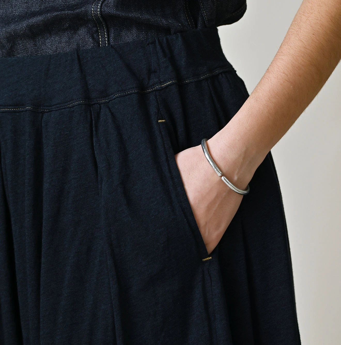 45R(フォーティファイブアール) |ガーゼ天竺のブルマパンツ（インディゴ）