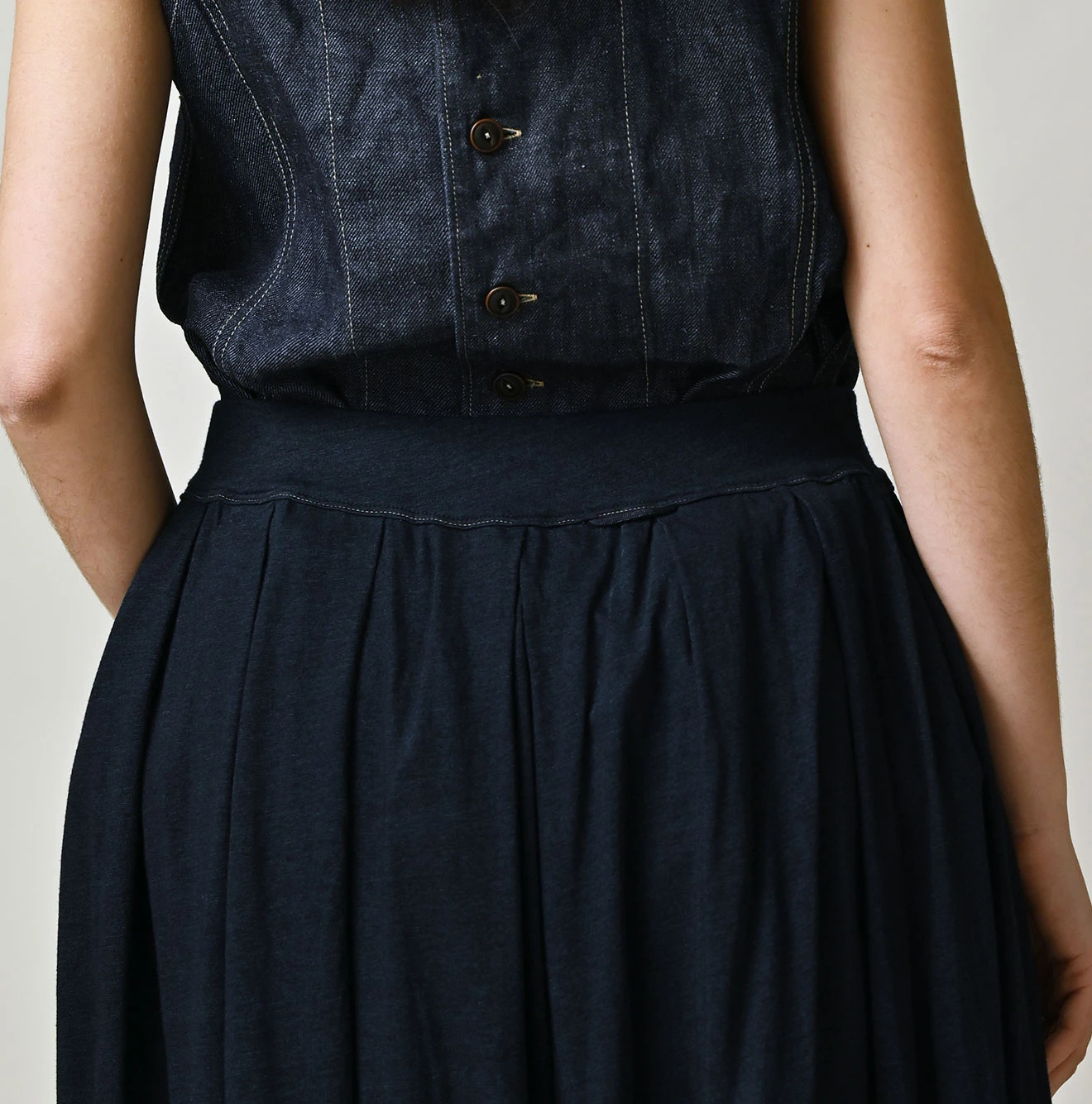 45R(フォーティファイブアール) |ガーゼ天竺のブルマパンツ（インディゴ）