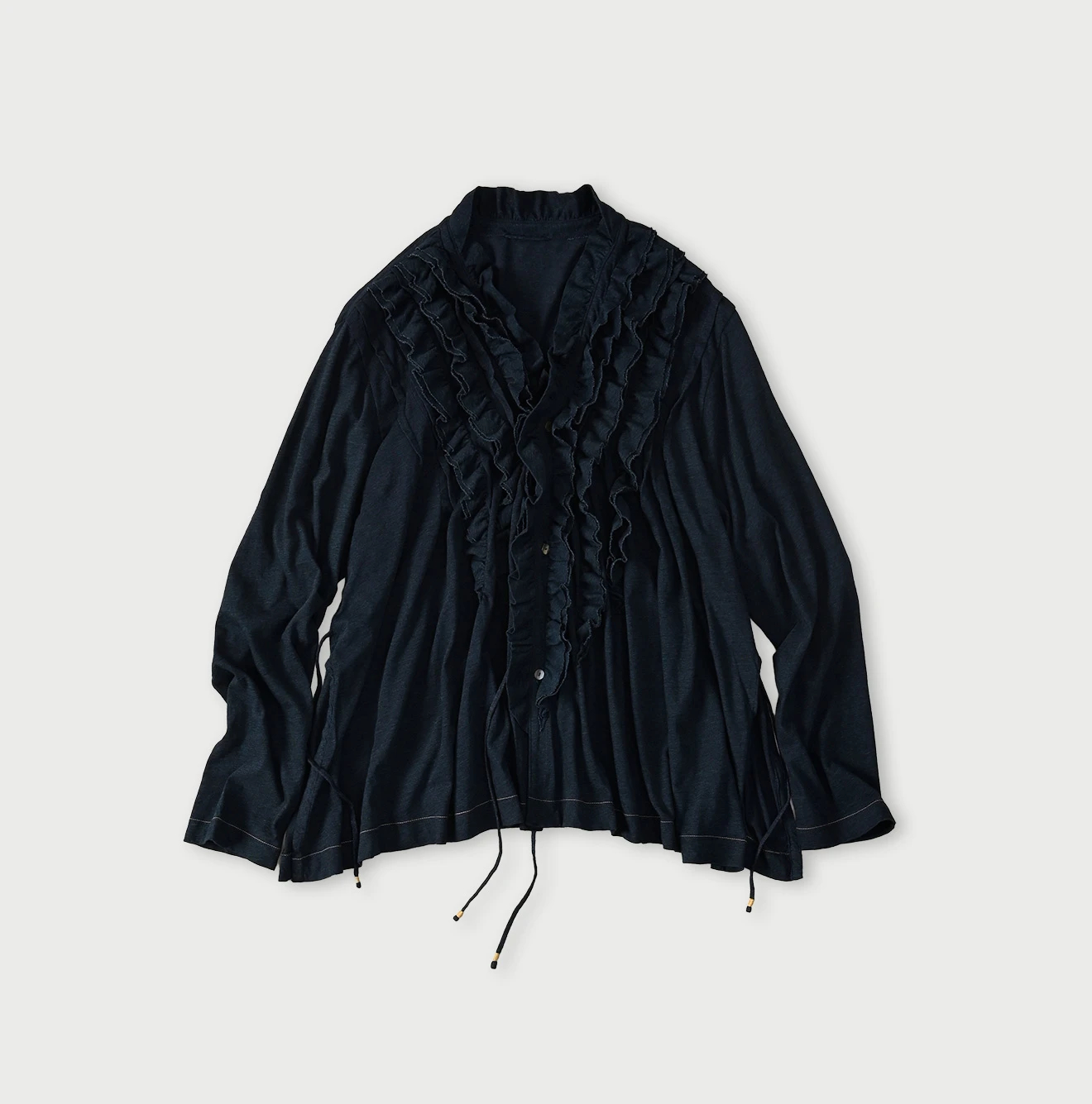 45R(フォーティファイブアール) |ガーゼ天竺のフリルカシュクール（インディゴ）