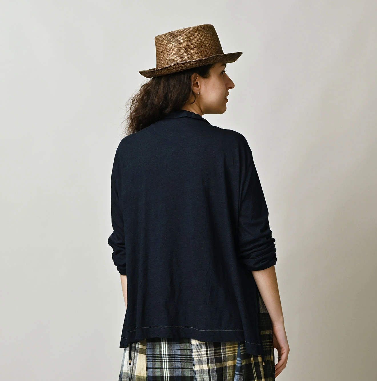 45R(フォーティファイブアール) |ガーゼ天竺のフリルカシュクール（インディゴ）