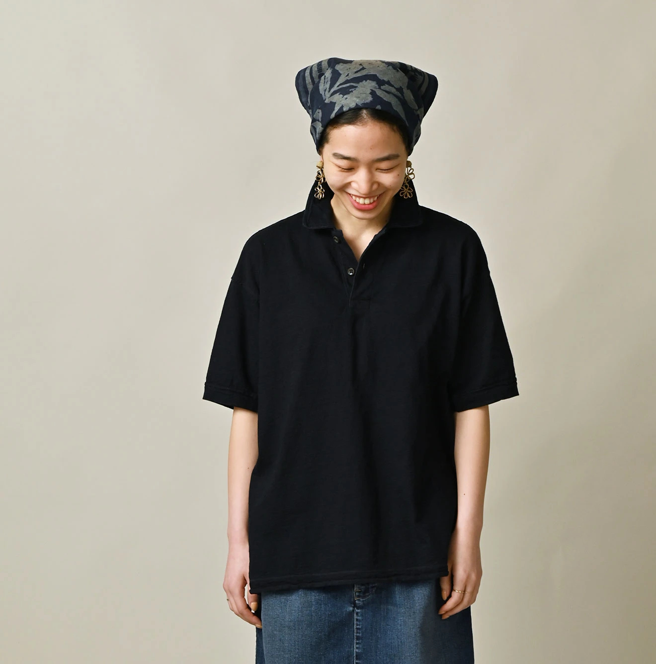 45R(フォーティファイブアール) |天竺の908ポロシャツ（インディゴ）