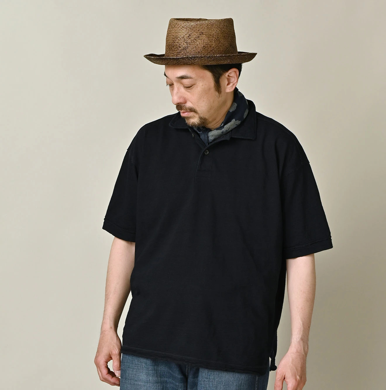 45R(フォーティファイブアール) |天竺の908ポロシャツ（インディゴ）