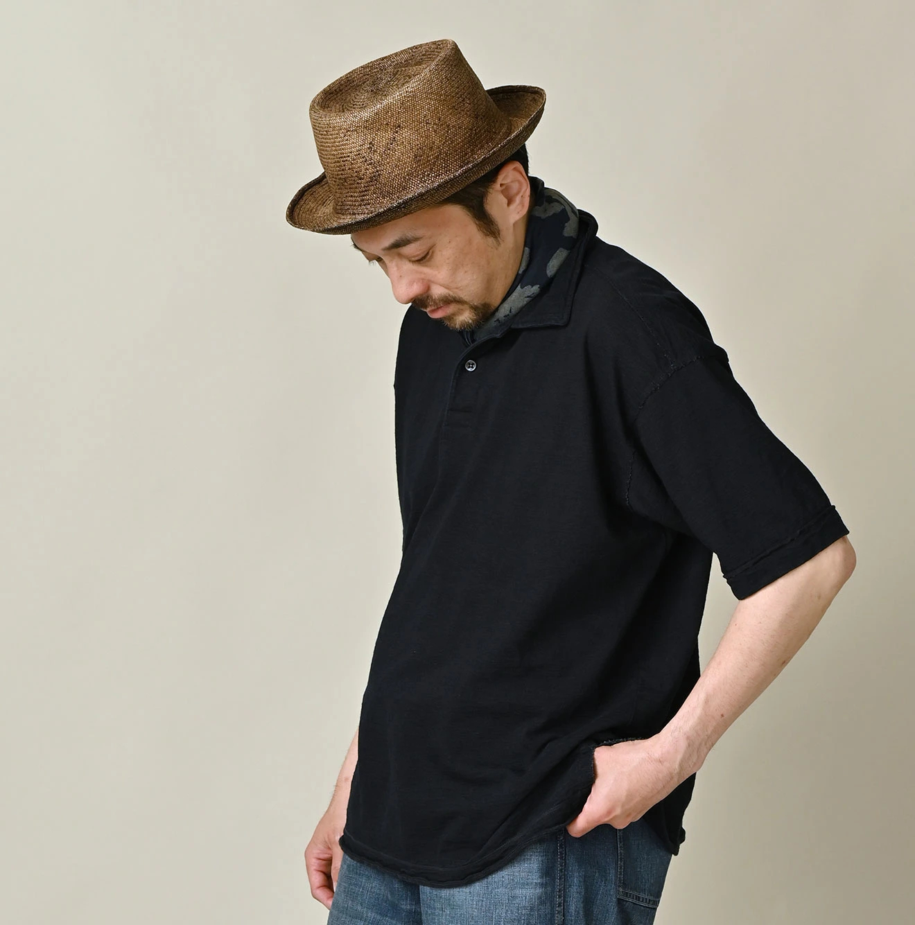 45R(フォーティファイブアール) |天竺の908ポロシャツ（インディゴ）