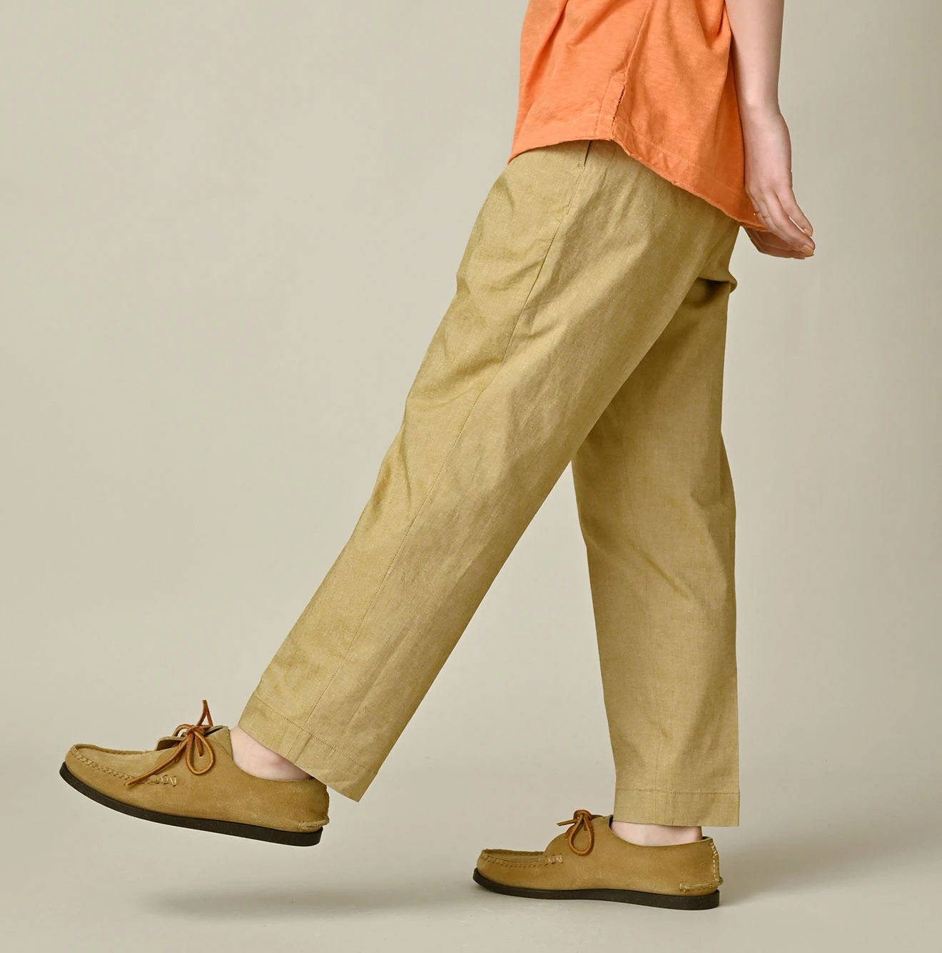 45R(フォーティファイブアール) |綿麻オックスストレッチのサブリナスラックス