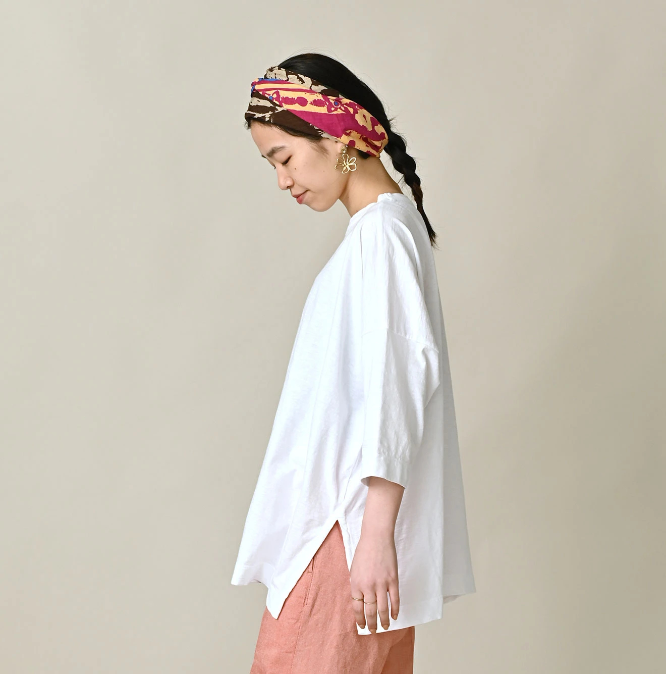 45R(フォーティファイブアール) |天竺のビッグスリットTシャツ