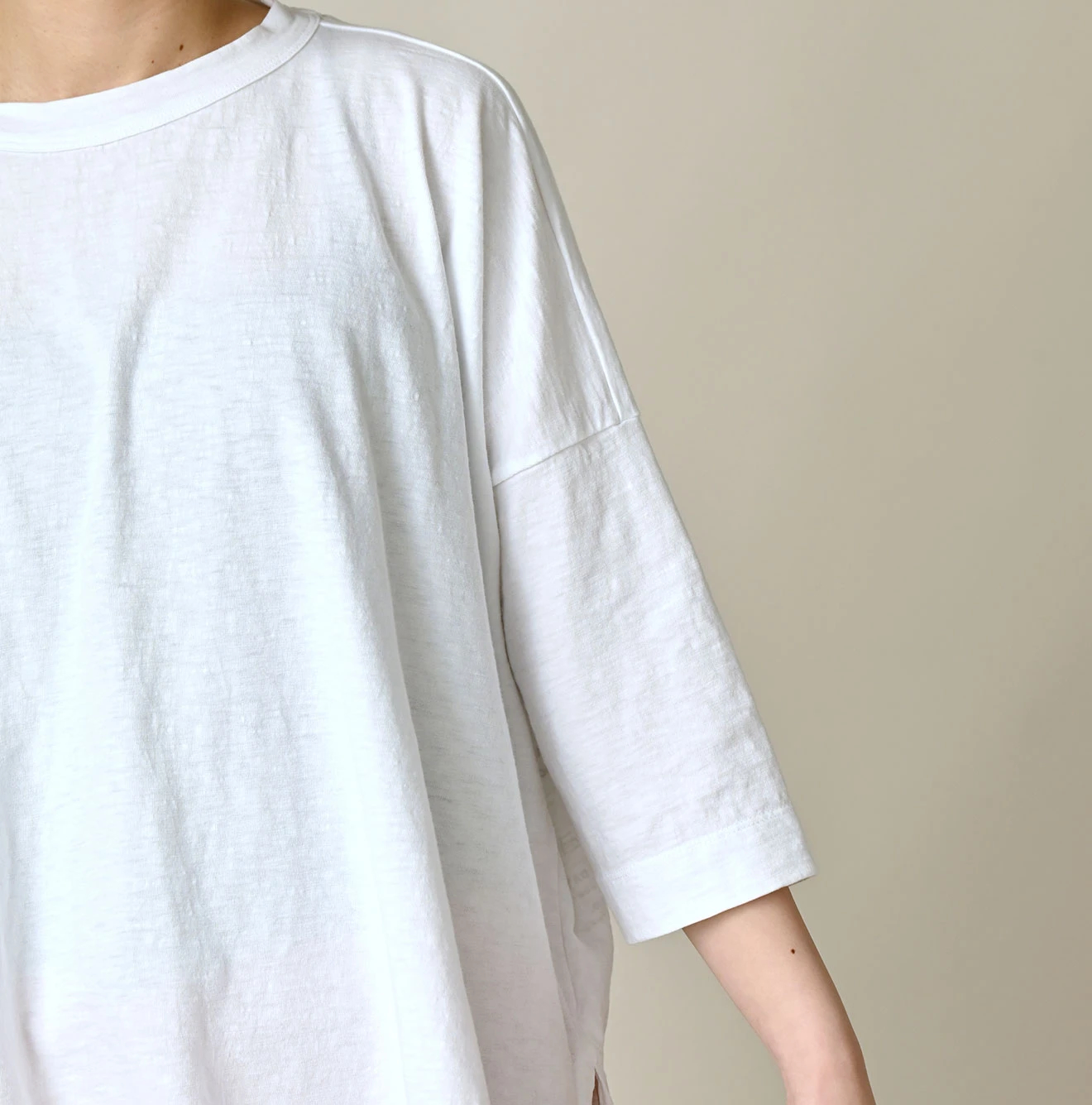 45R(フォーティファイブアール) |天竺のビッグスリットTシャツ