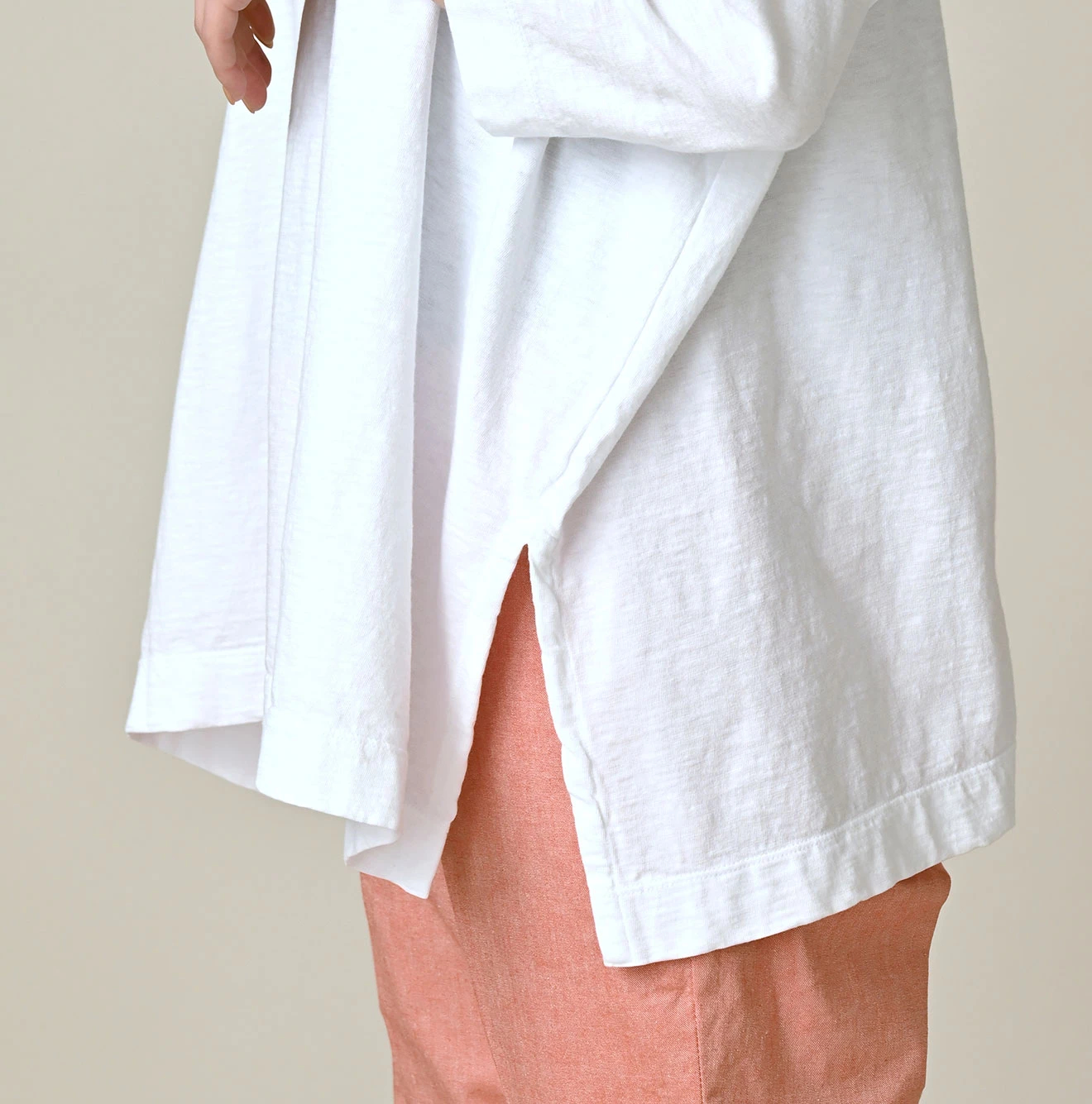 45R(フォーティファイブアール) |天竺のビッグスリットTシャツ