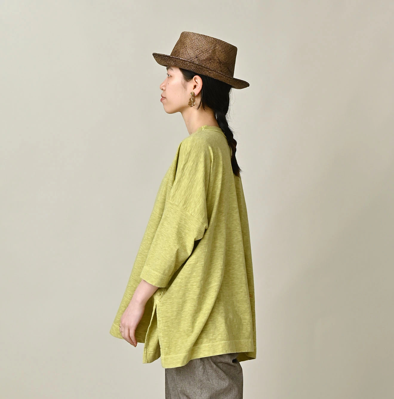 45R(フォーティファイブアール) |天竺のビッグスリットTシャツ（45草染）