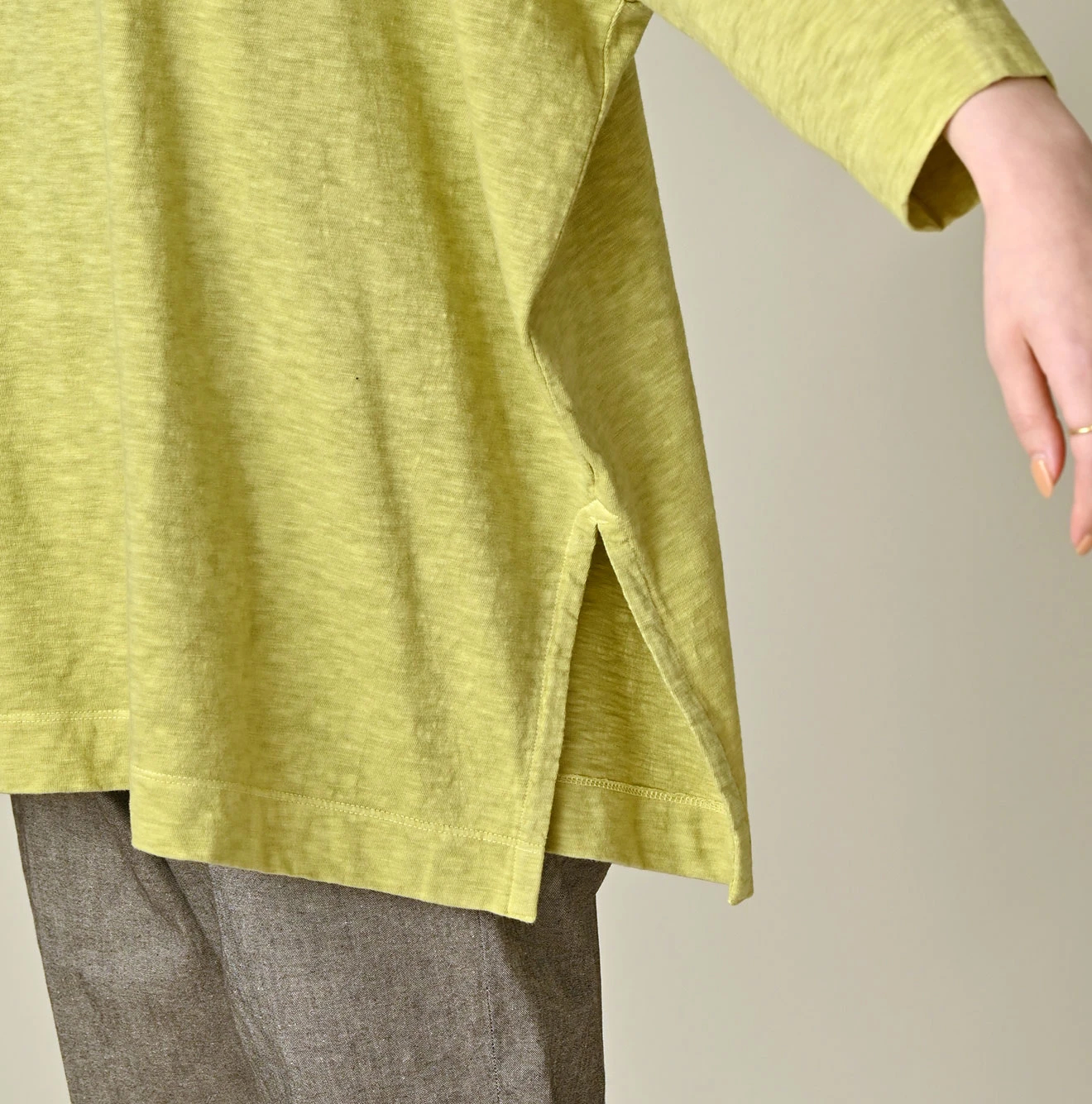 45R(フォーティファイブアール) |天竺のビッグスリットTシャツ（45草染）