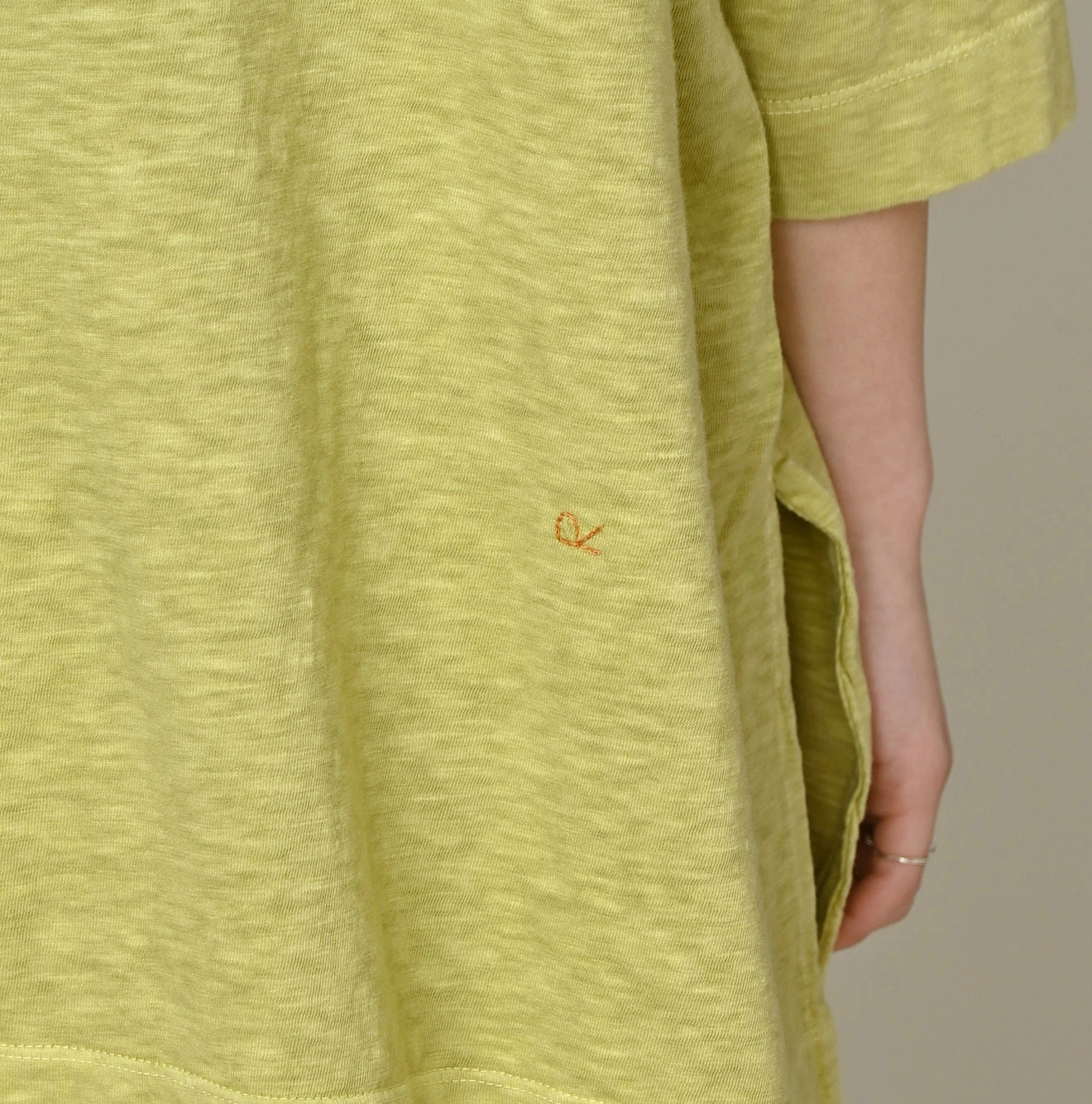 45R(フォーティファイブアール) |天竺のビッグスリットTシャツ（45草染）