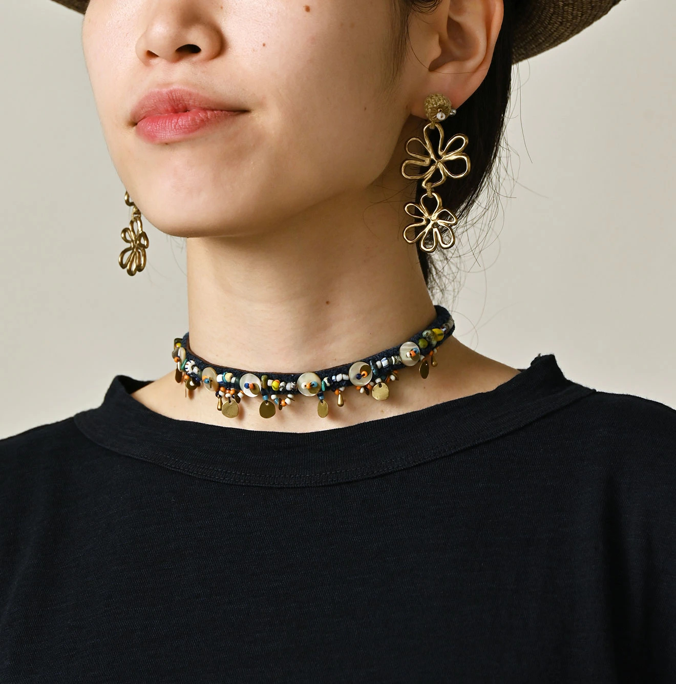 45R(フォーティファイブアール) |天竺のビッグスリットTシャツ（インディゴ）