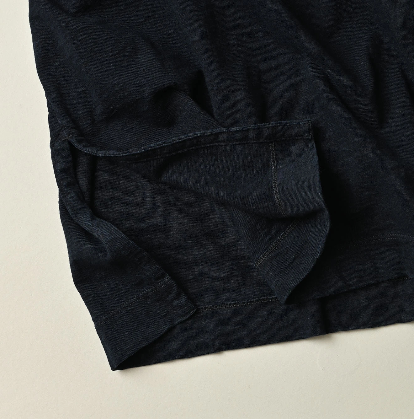 45R(フォーティファイブアール) |天竺のビッグスリットTシャツ（インディゴ）