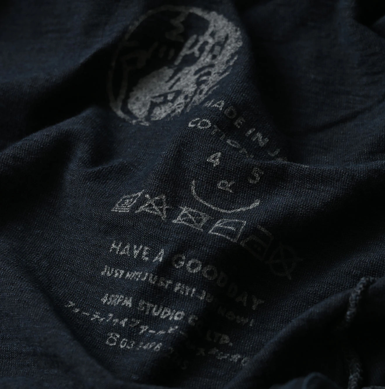 45R(フォーティファイブアール) |天竺のビッグスリットTシャツ（インディゴ）