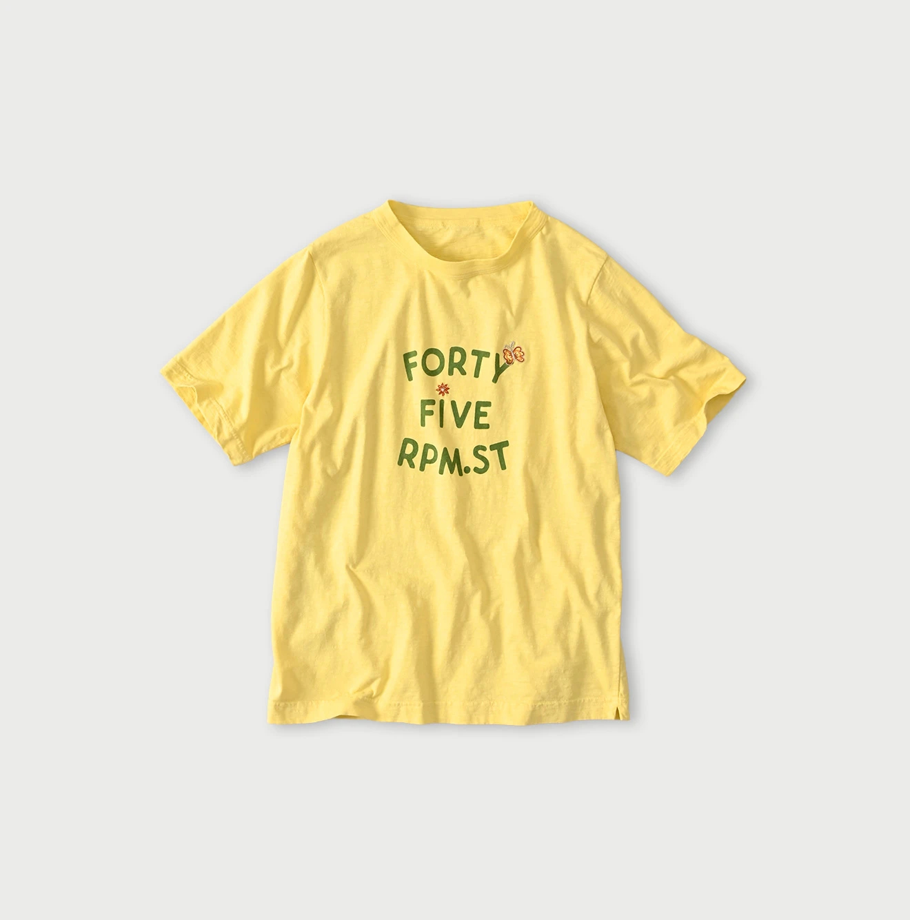 45R(フォーティファイブアール) |アゲハ刺繍ロゴプリントの908Tシャツ