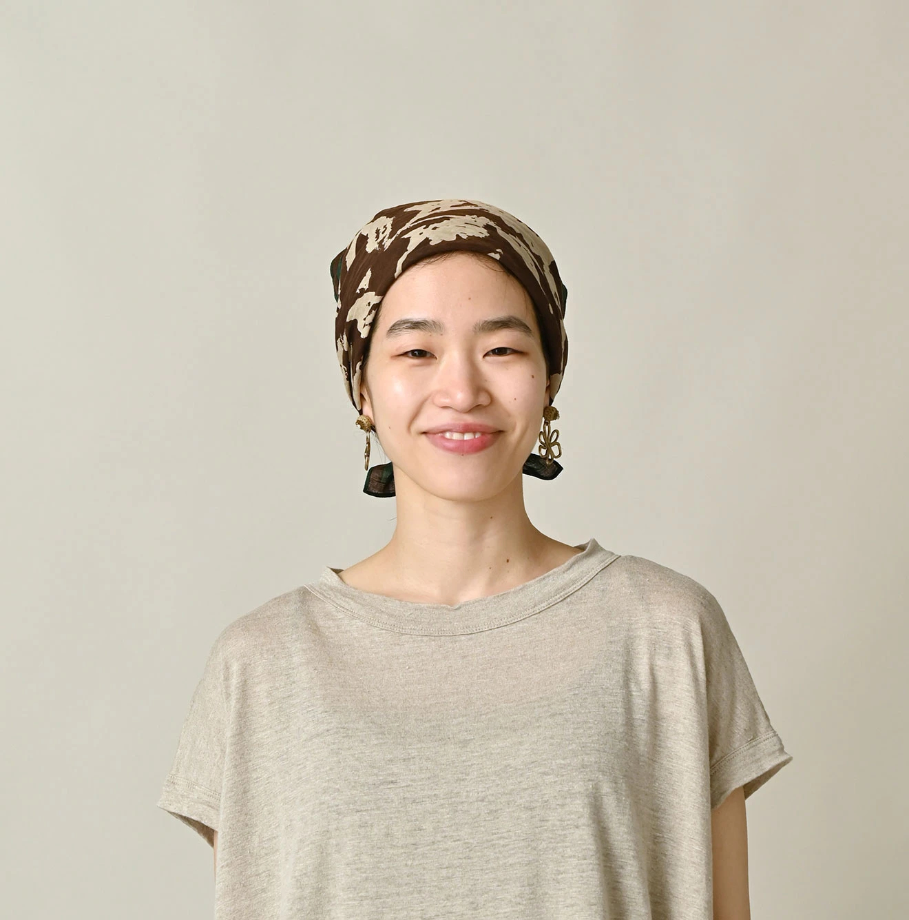 45R(フォーティファイブアール) |リネンフラックスのフラワーバンダナ