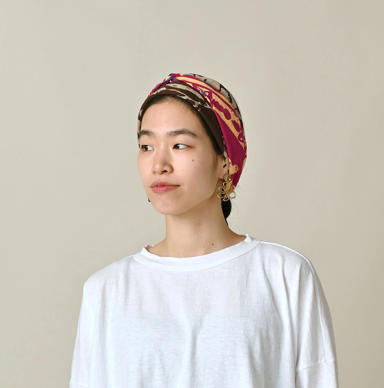 45R(フォーティファイブアール) |リネンフラックスのフラワーバンダナ