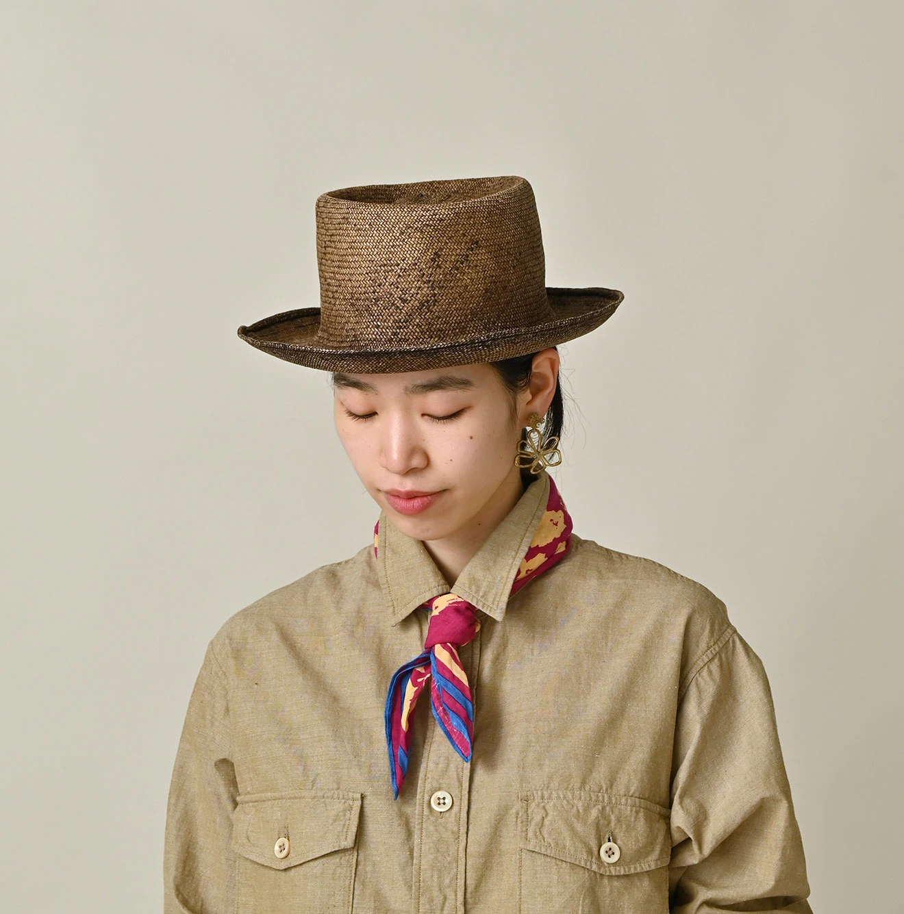 45R(フォーティファイブアール) |リネンフラックスのフラワーバンダナ