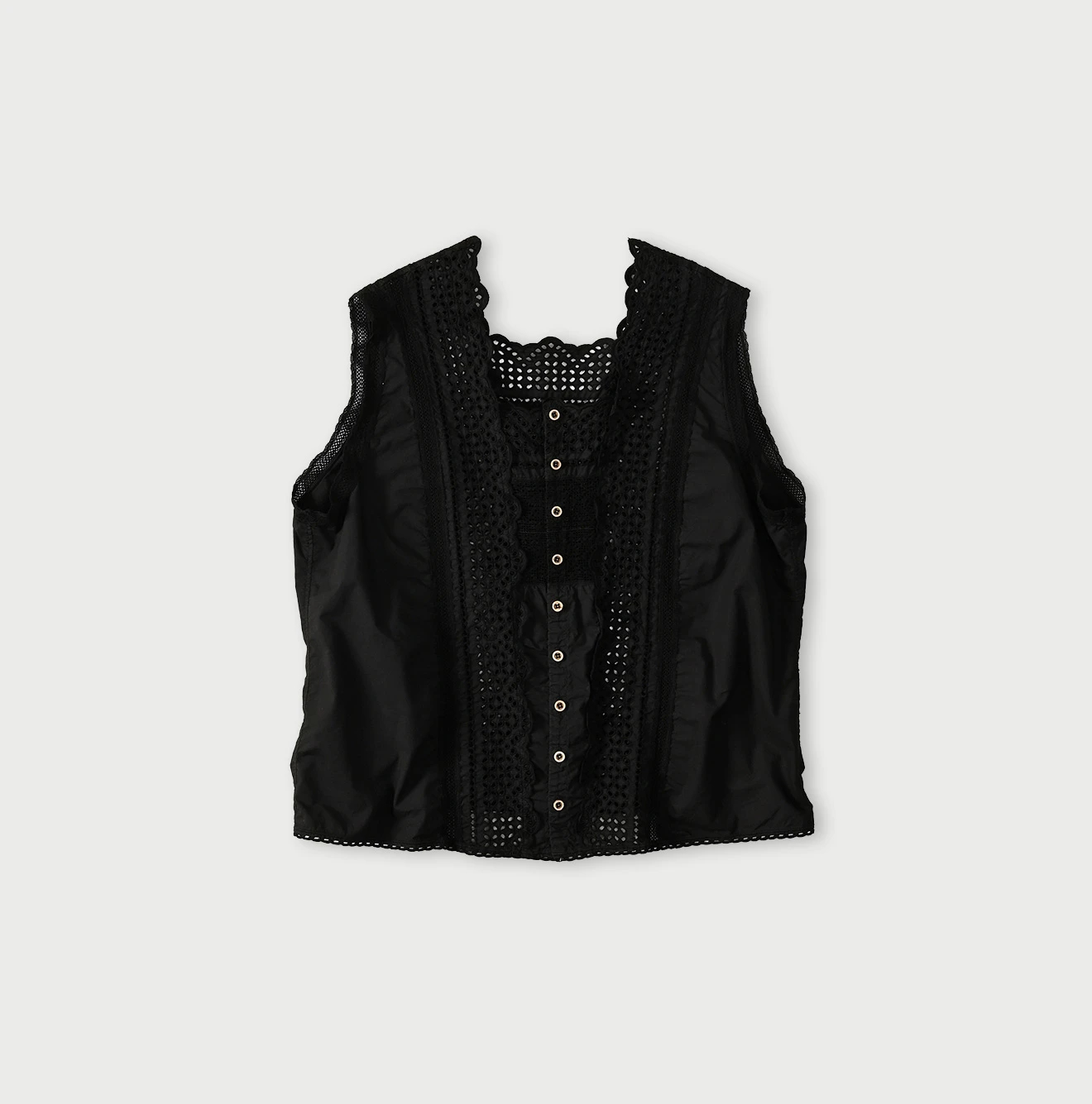 45R(フォーティファイブアール) |バチストカットワークのノースリーブトップ