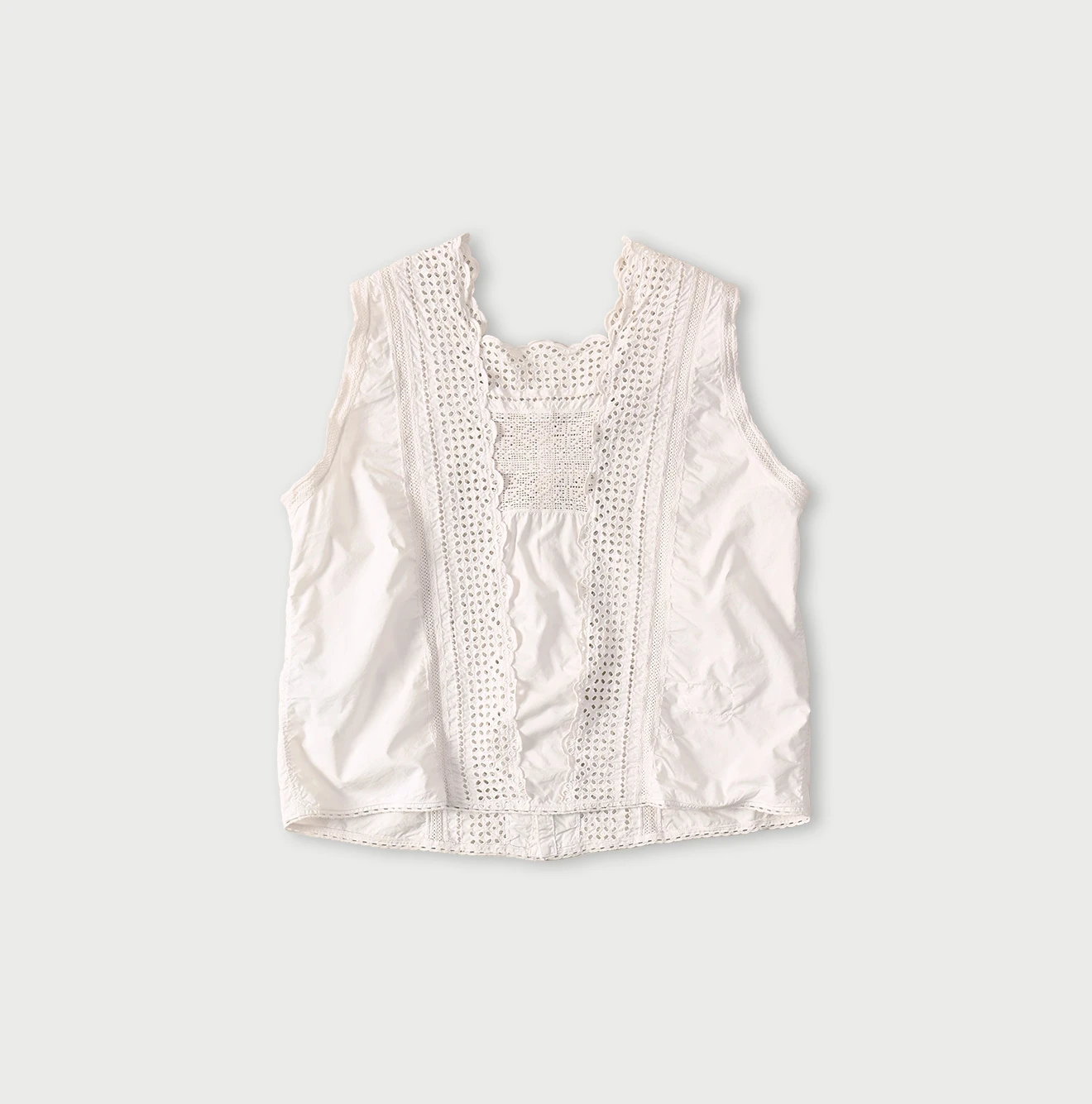 45R(フォーティファイブアール) |バチストカットワークのノースリーブトップ