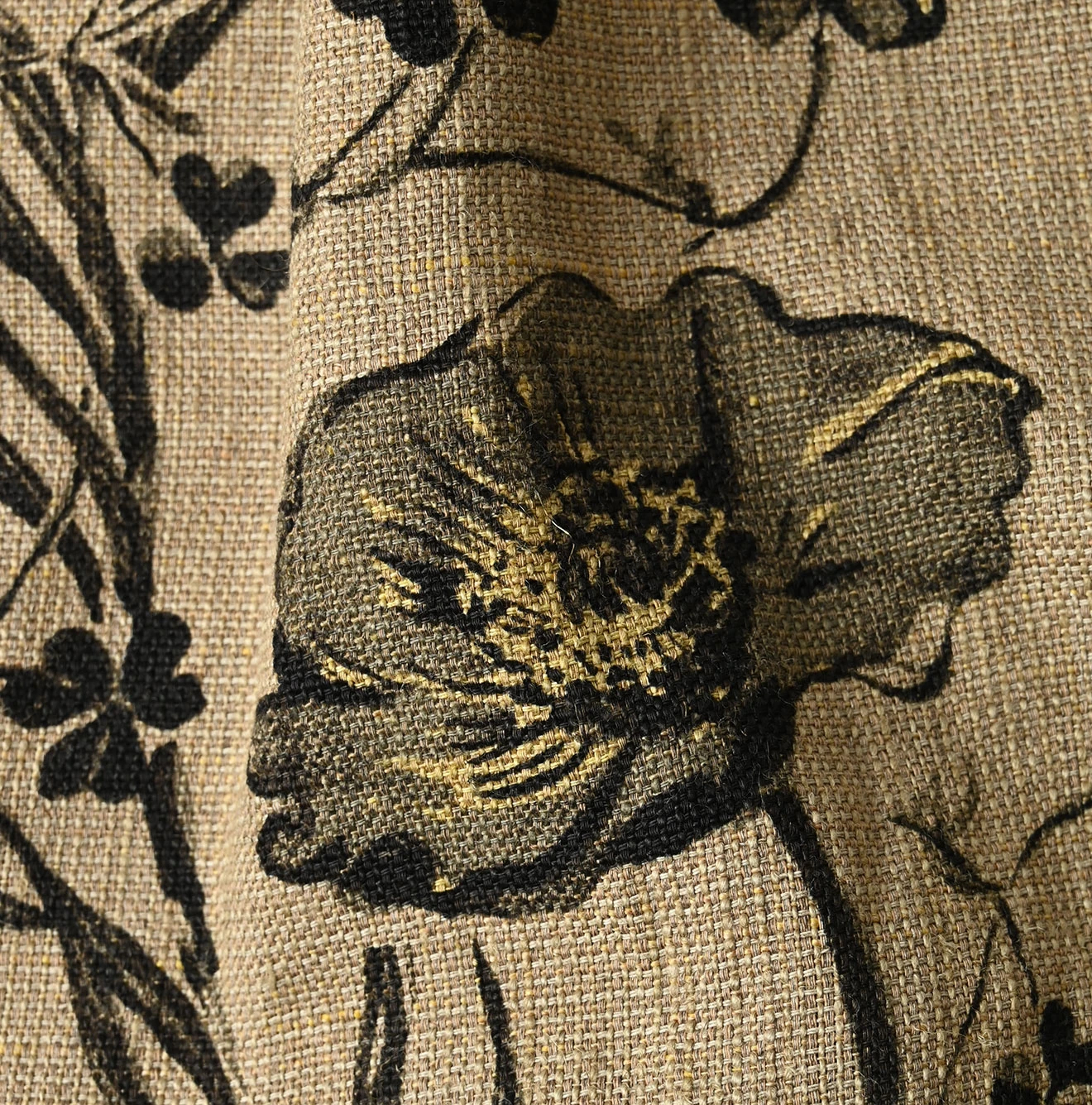 45R(フォーティファイブアール) |ギマゴザダックリンネルプリントのイージーエプロンスカート