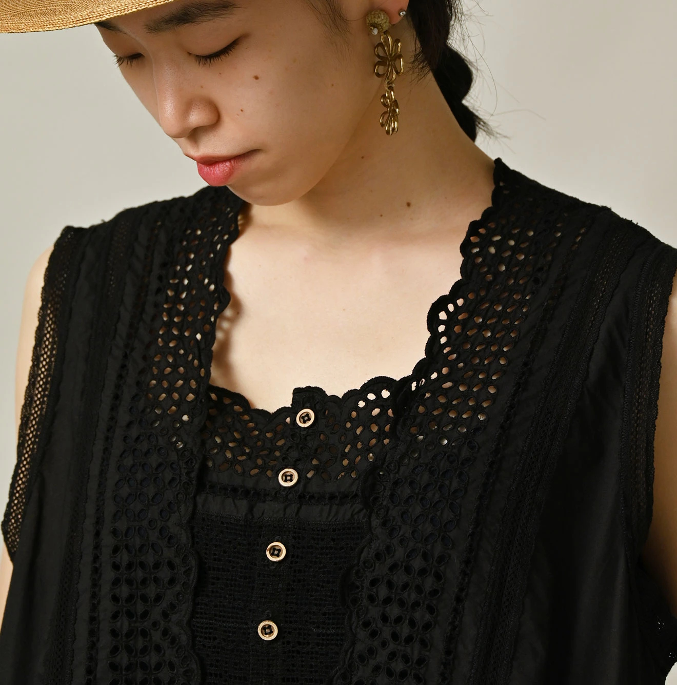 45R(フォーティファイブアール) |バチストカットワークのドレス