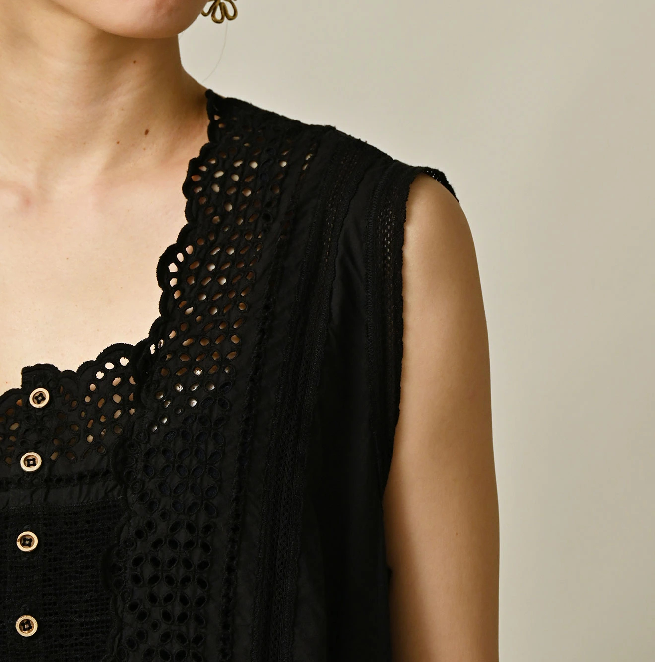 45R(フォーティファイブアール) |バチストカットワークのドレス