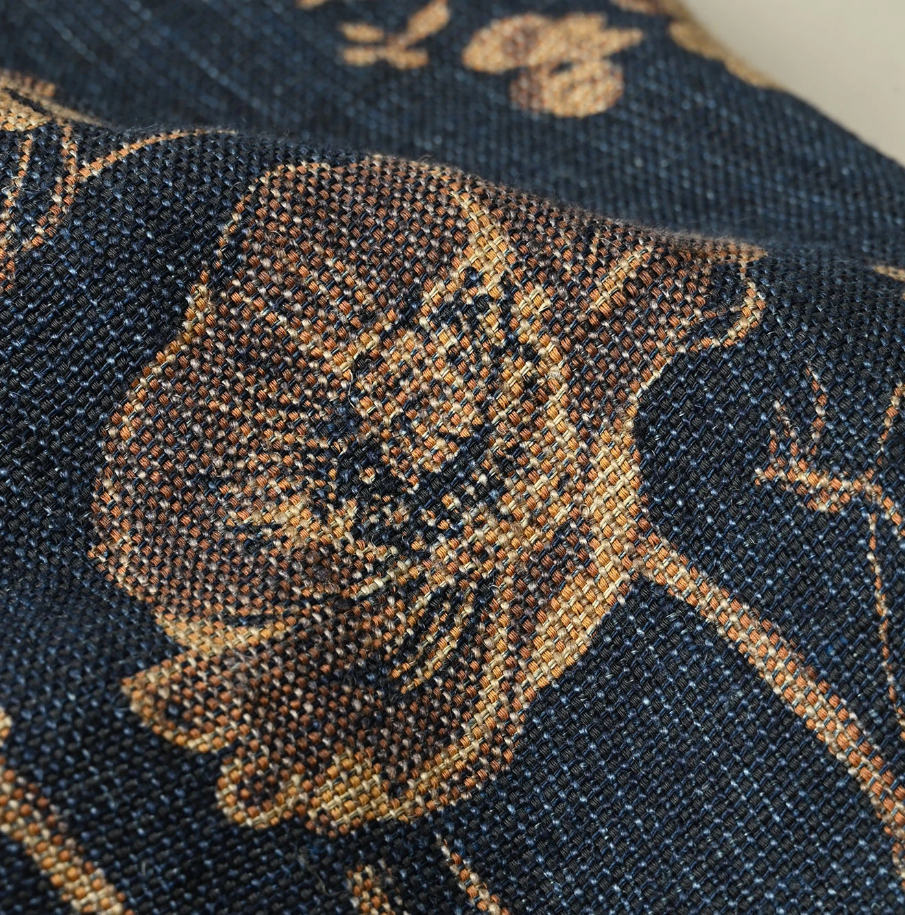 45R(フォーティファイブアール) |ギマゴザダックリンネルプリントのタックタックドレス（インディゴ）