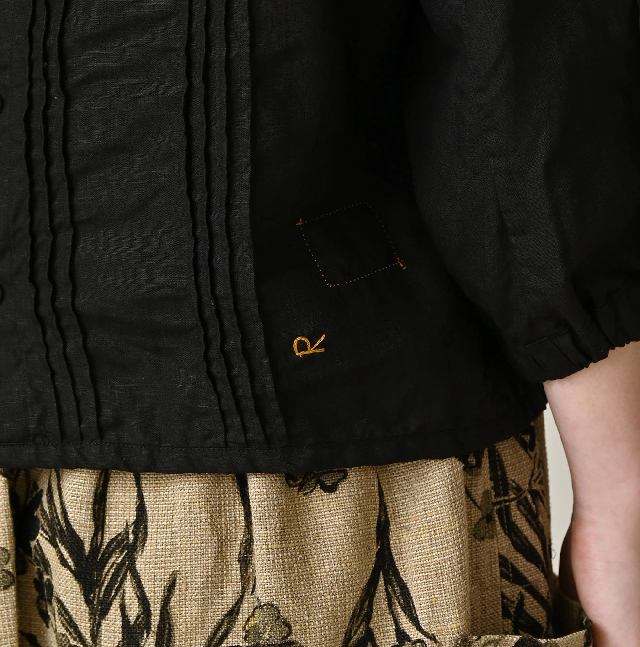 45R(フォーティファイブアール) |リネンのピンタックレースブラウス