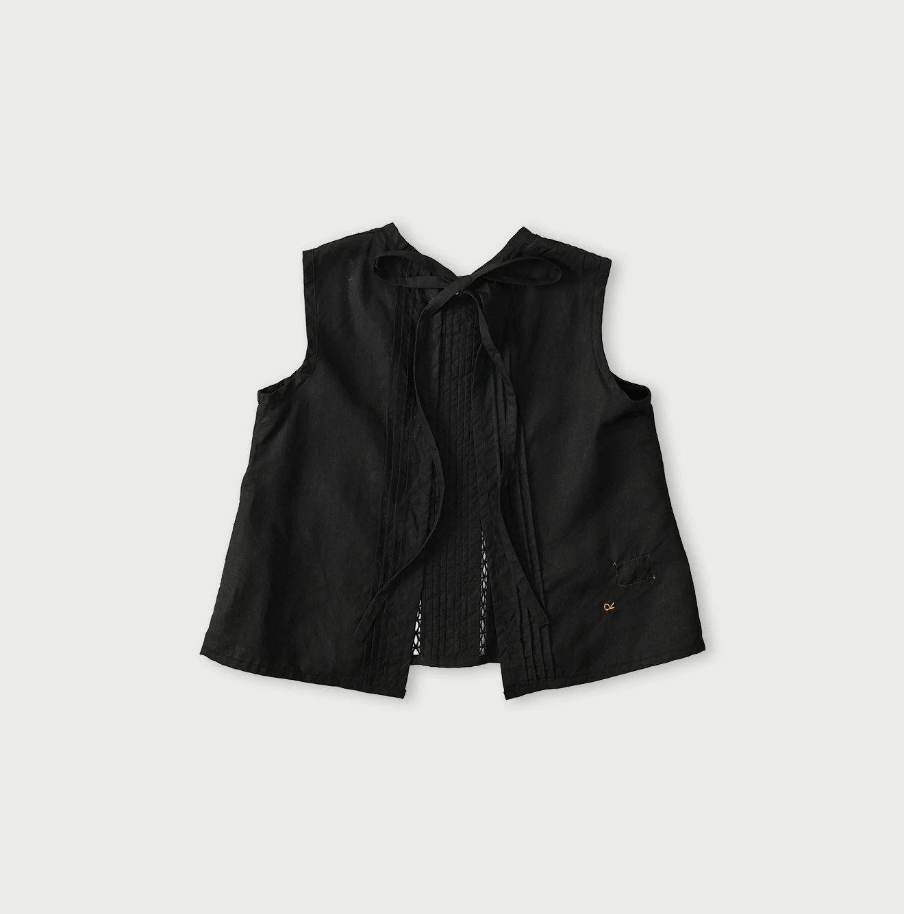 45R(フォーティファイブアール) |リネンのピンタックレースノースリーブトップ