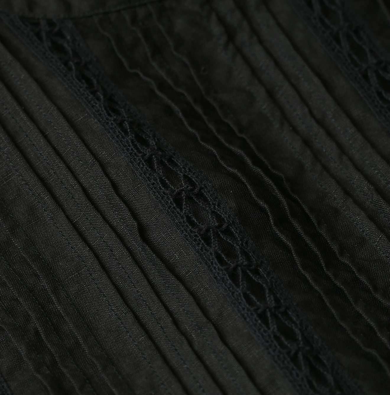 45R(フォーティファイブアール) |リネンのピンタックレースノースリーブトップ