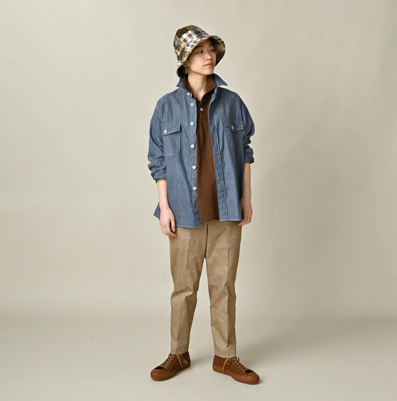 45R(フォーティファイブアール) |カディオックスの908クルーズシャツ（インディゴ）