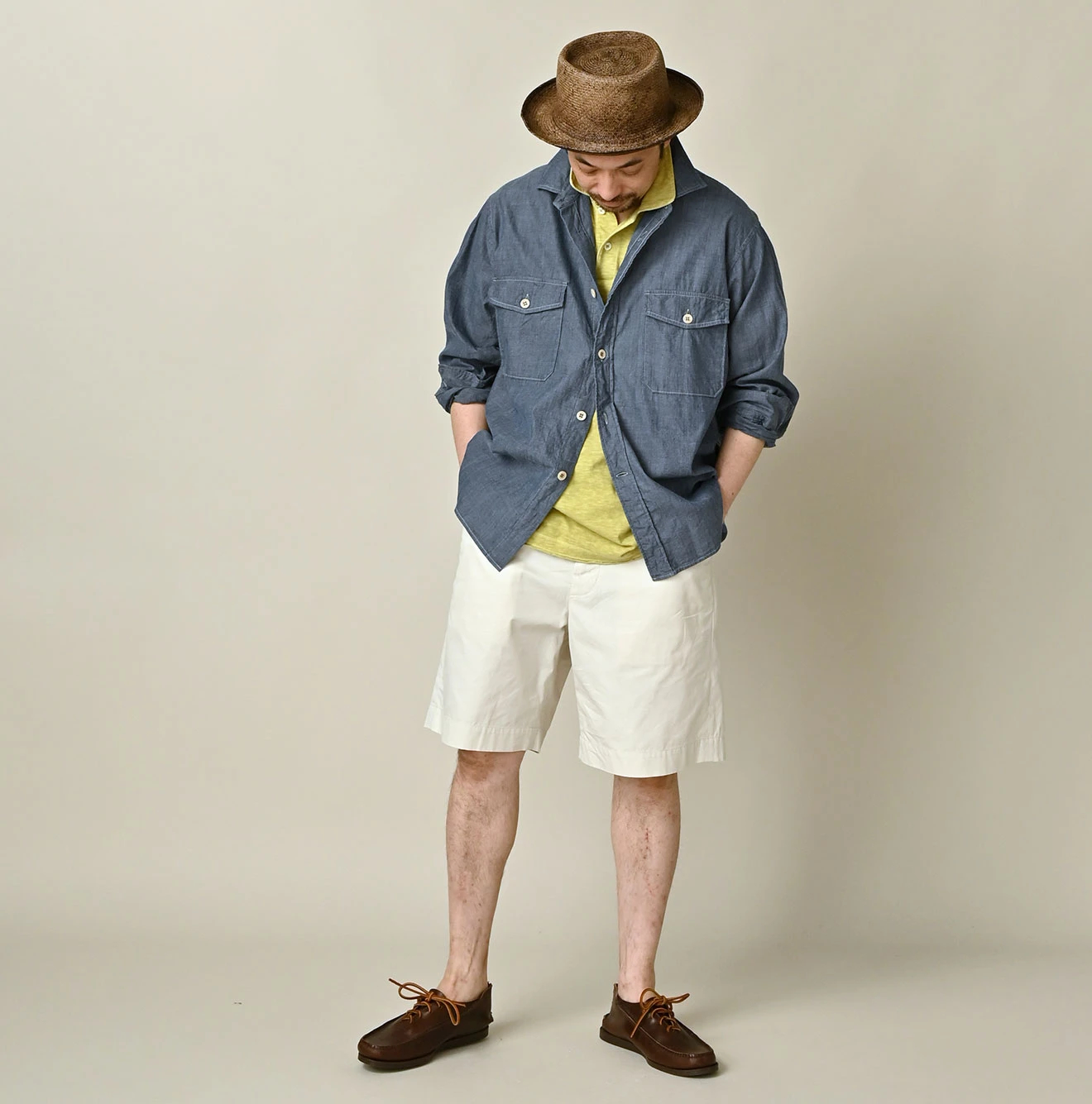 45R(フォーティファイブアール) |カディオックスの908クルーズシャツ（インディゴ）