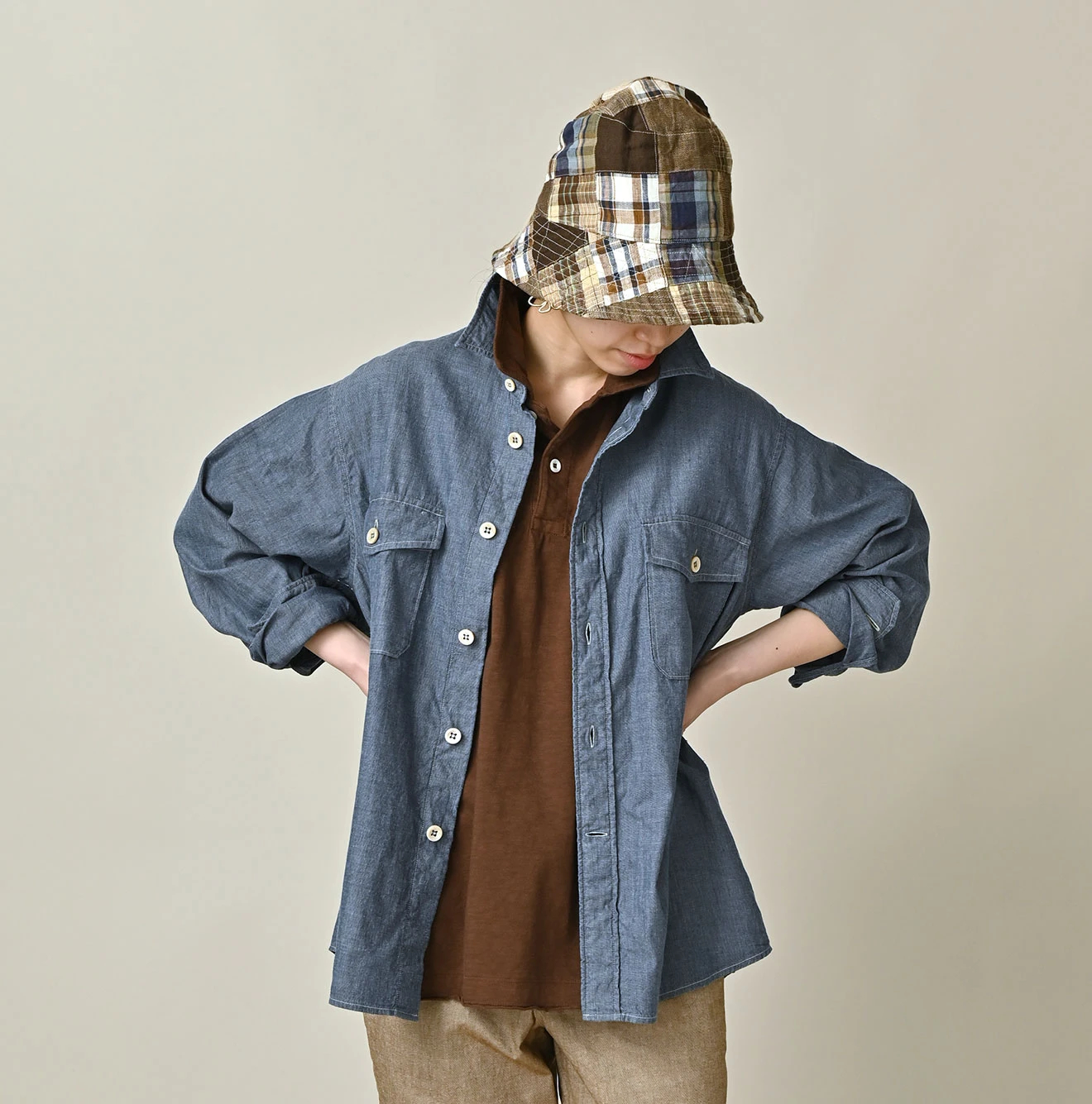 45R(フォーティファイブアール) |カディオックスの908クルーズシャツ（インディゴ）