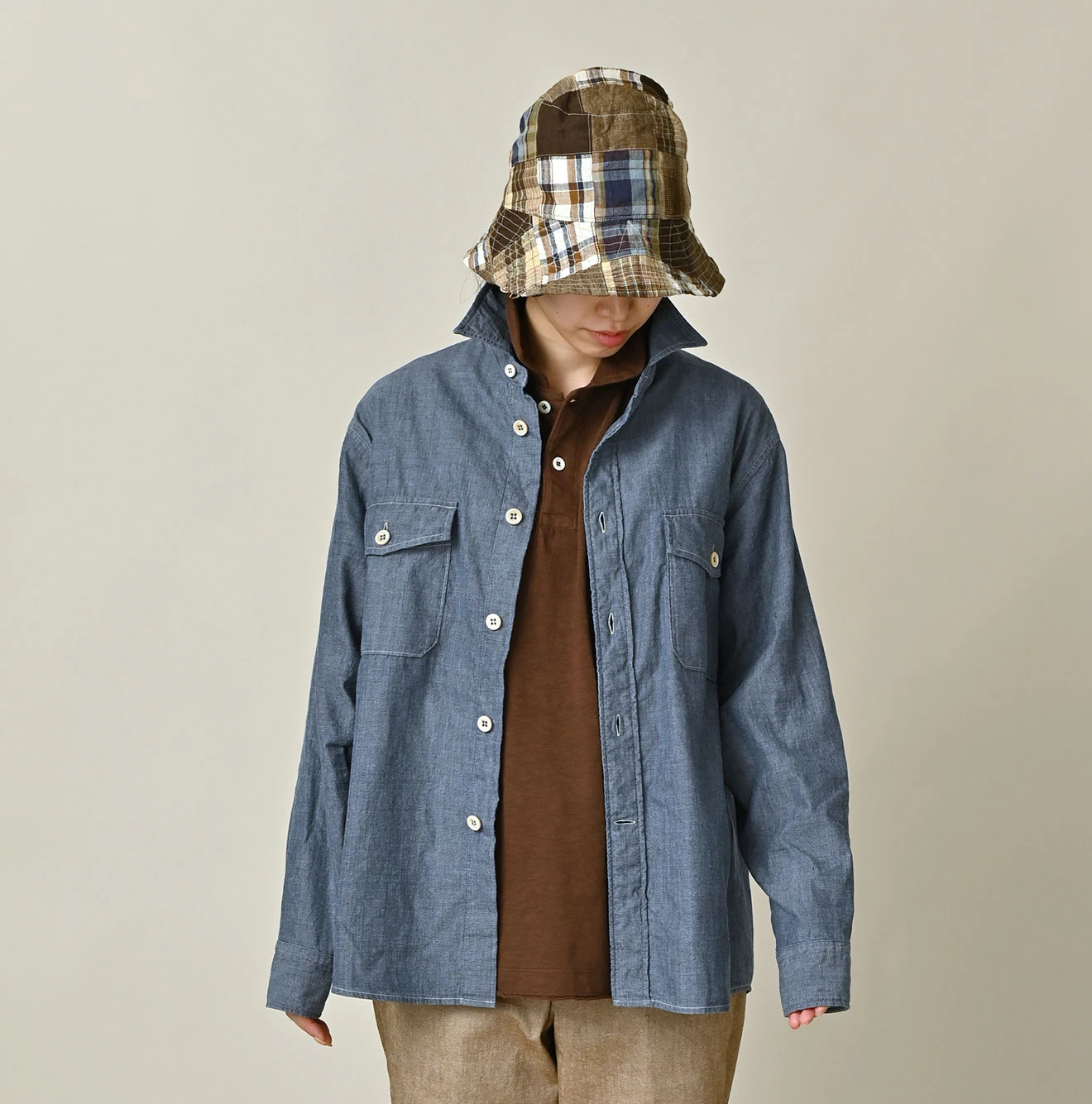 45R(フォーティファイブアール) |カディオックスの908クルーズシャツ（インディゴ）