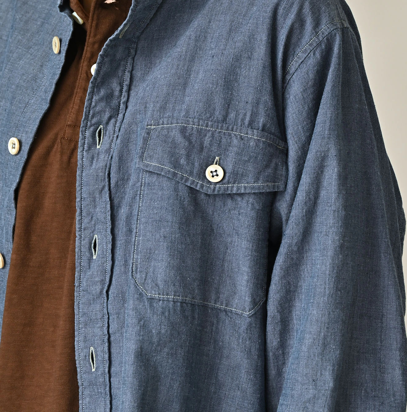 45R(フォーティファイブアール) |カディオックスの908クルーズシャツ（インディゴ）