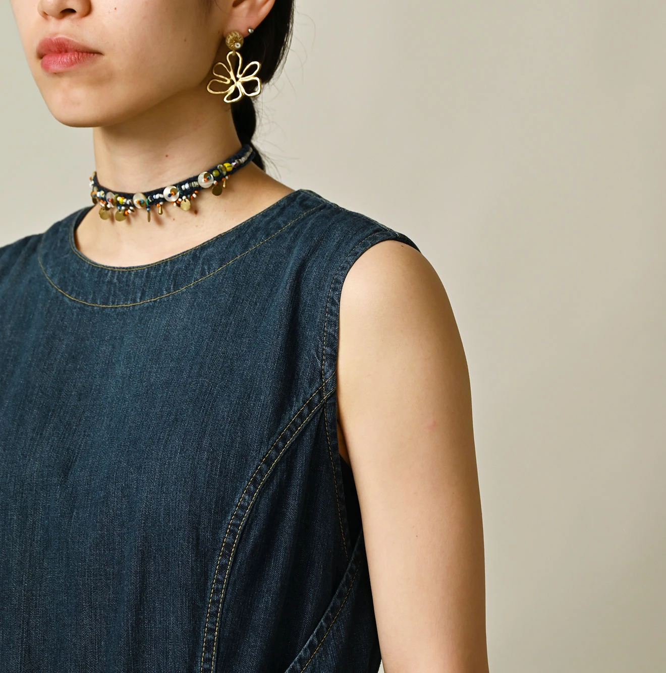 45R(フォーティファイブアール) |麦比古デニムのラップドレス（重）