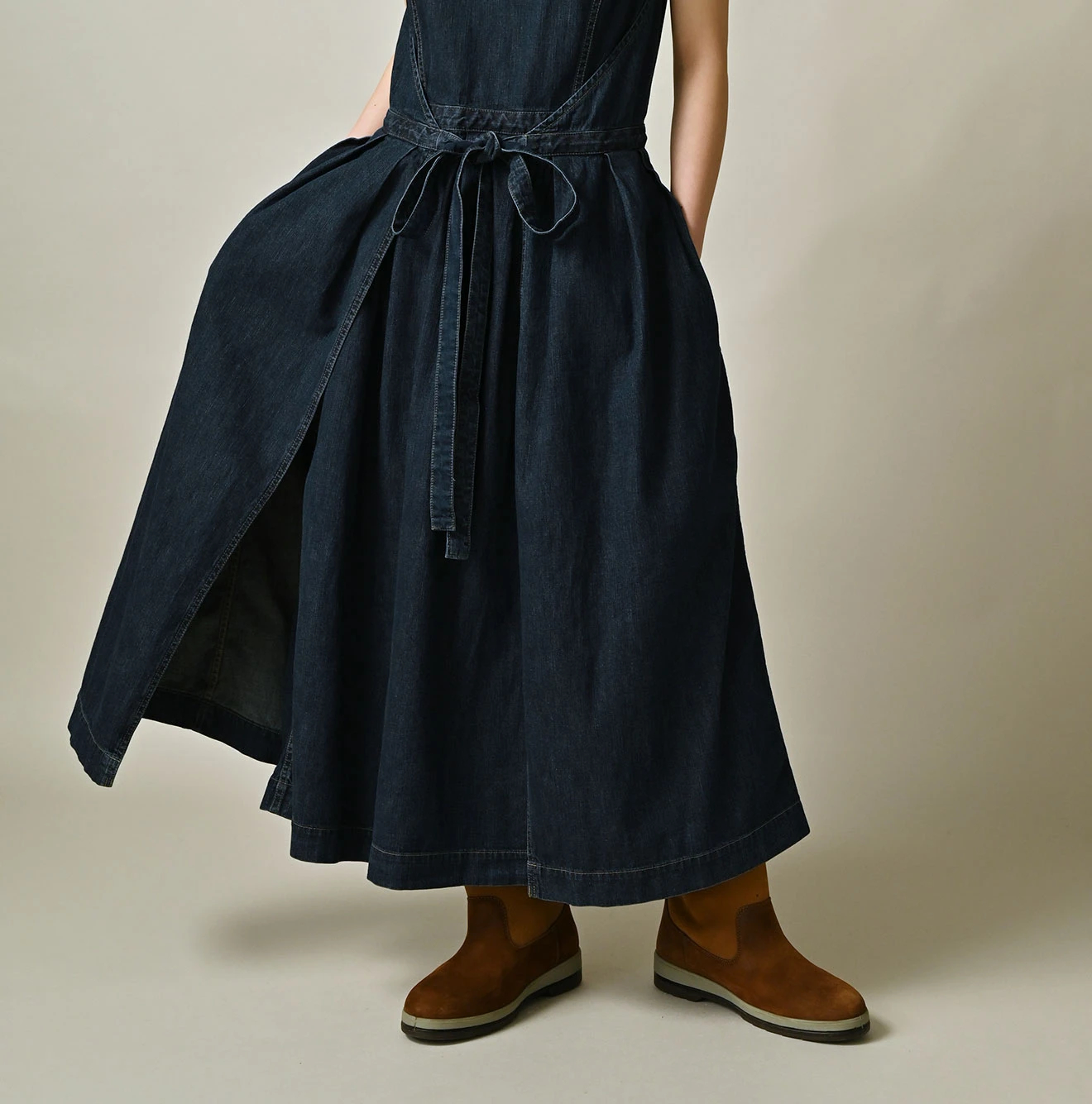 45R(フォーティファイブアール) |麦比古デニムのラップドレス（重）