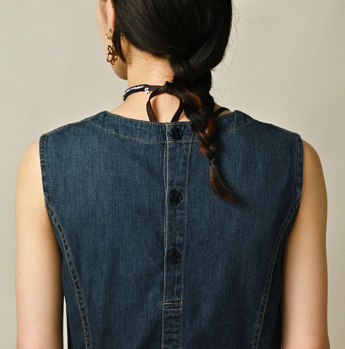 45R(フォーティファイブアール) |麦比古デニムのラップドレス（重）