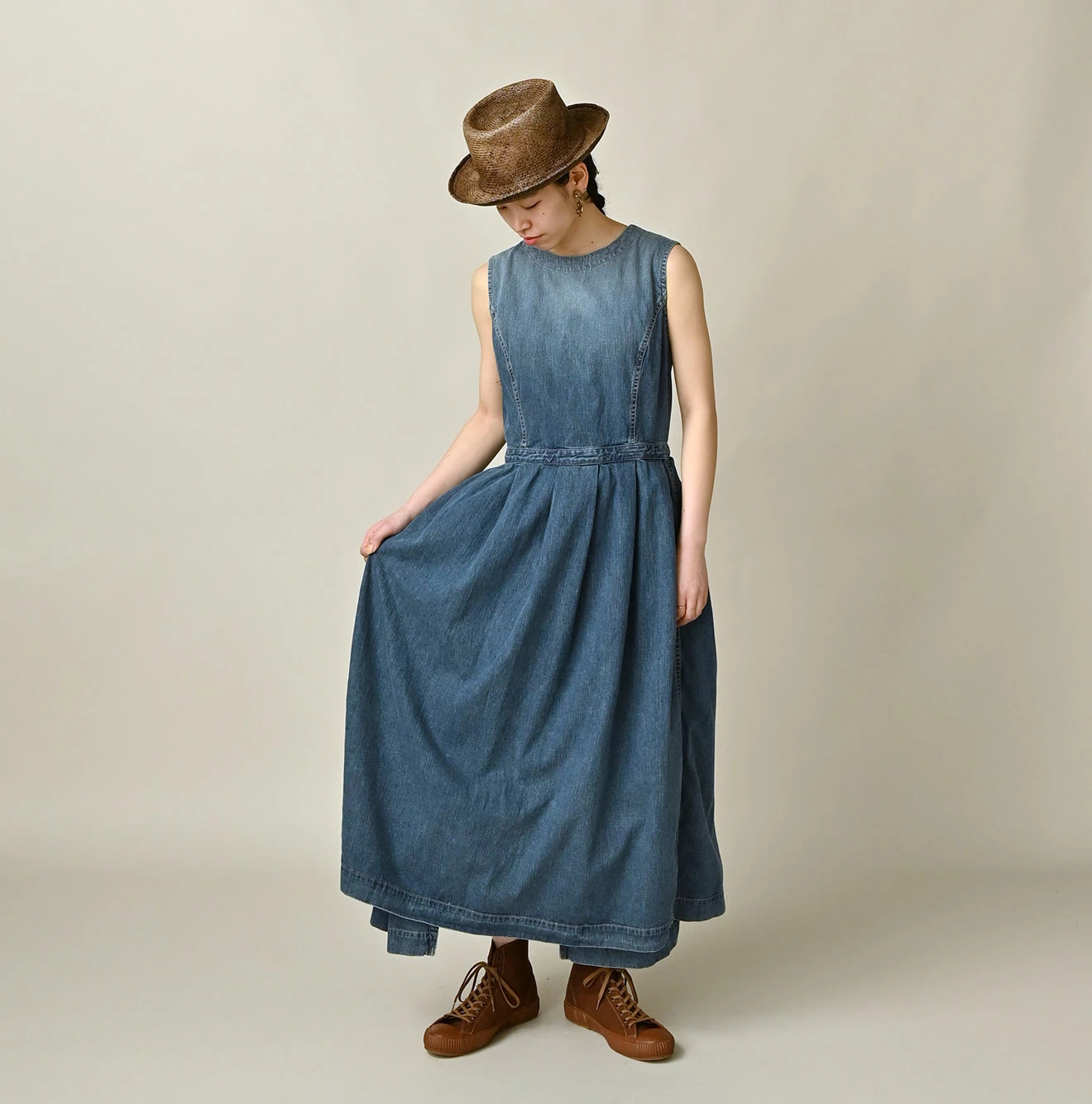 45R(フォーティファイブアール) |麦比古デニムのラップドレス（重）