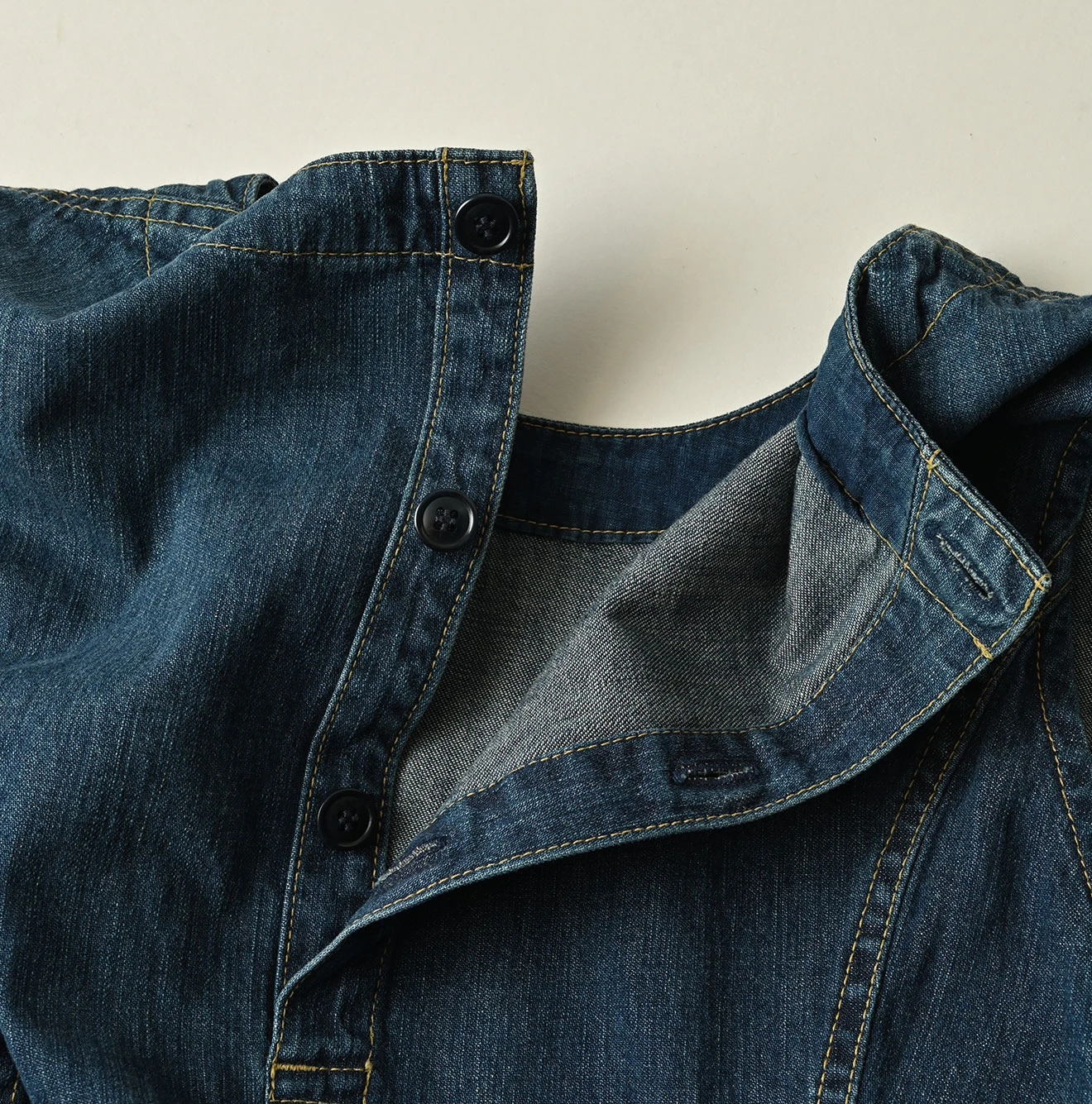 45R(フォーティファイブアール) |麦比古デニムのラップドレス（重）