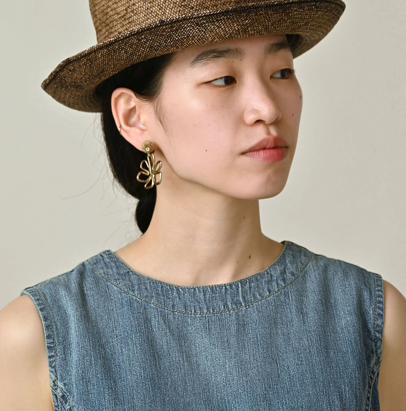 45R(フォーティファイブアール) |麦比古デニムのラップドレス（淡）