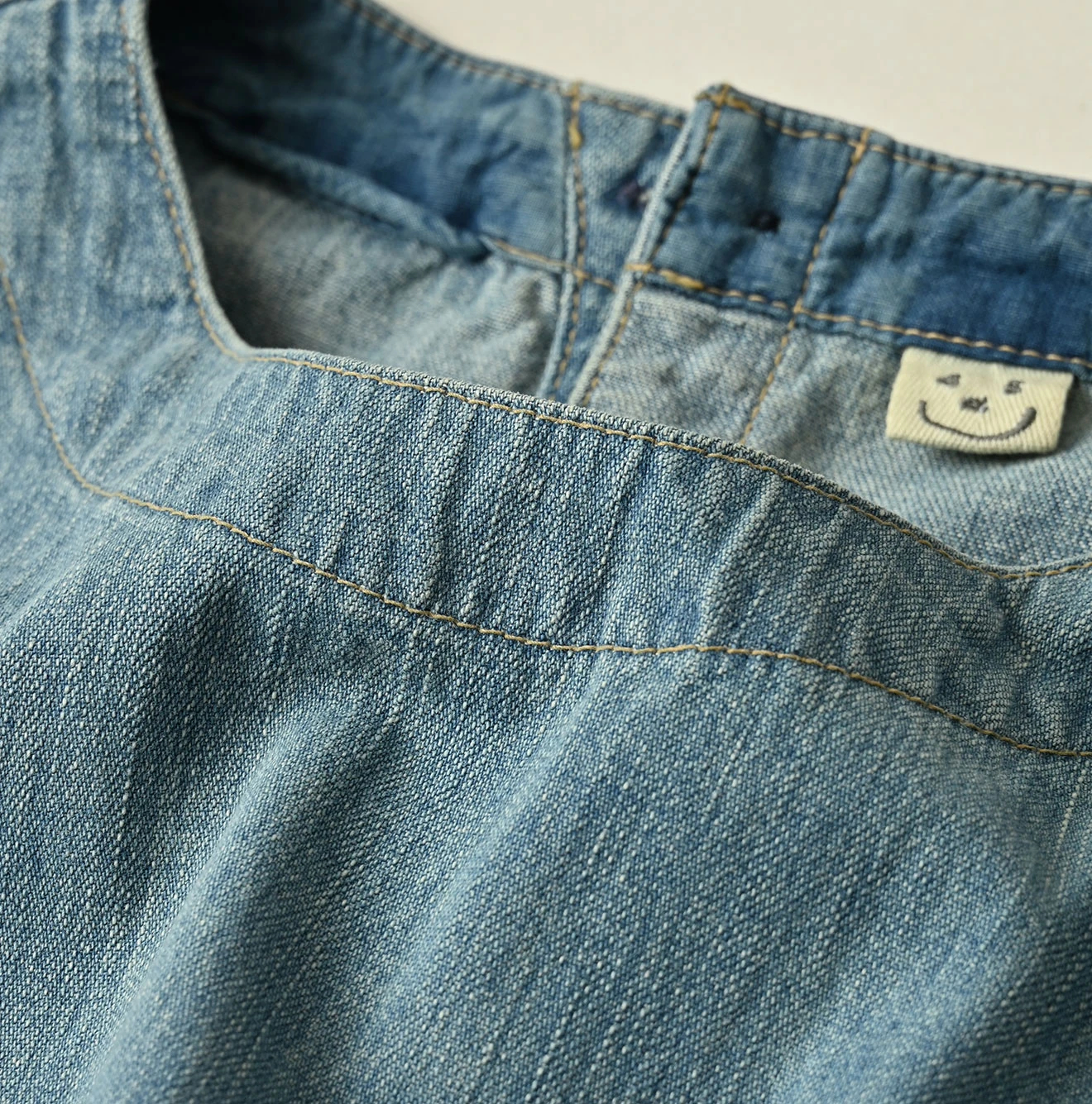 45R(フォーティファイブアール) |麦比古デニムのラップドレス（淡）